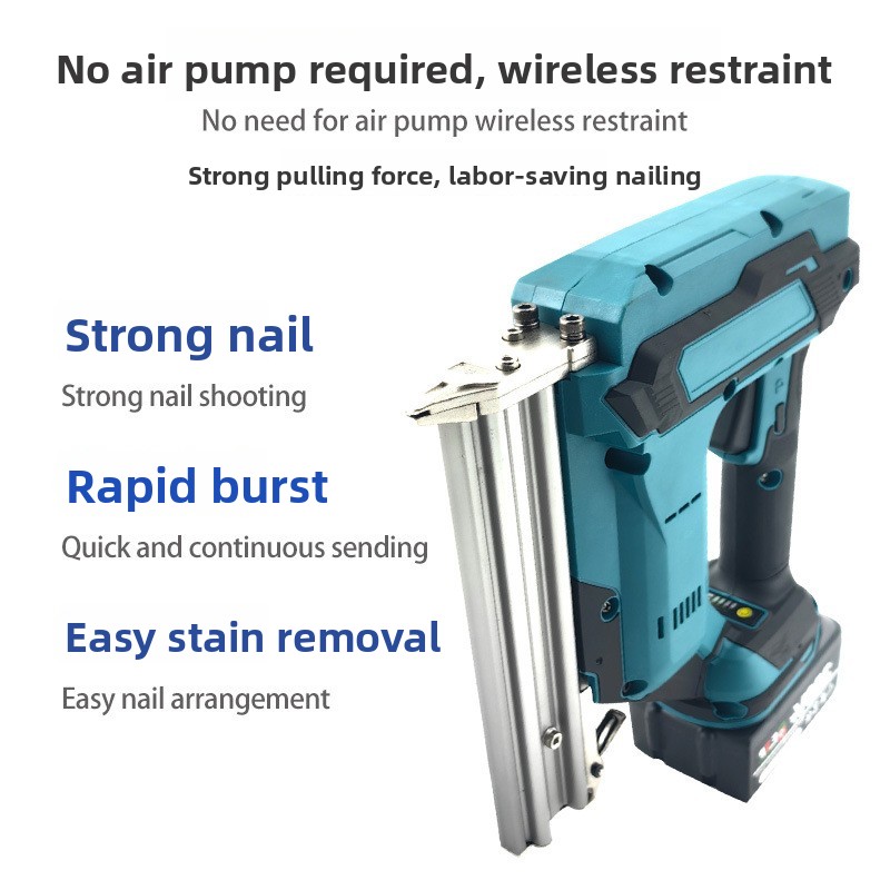 Portable Industrial &amp; DIY Grade Cordless Lithium Electric Stapler Nail Gun Multifunctional Metal Construction