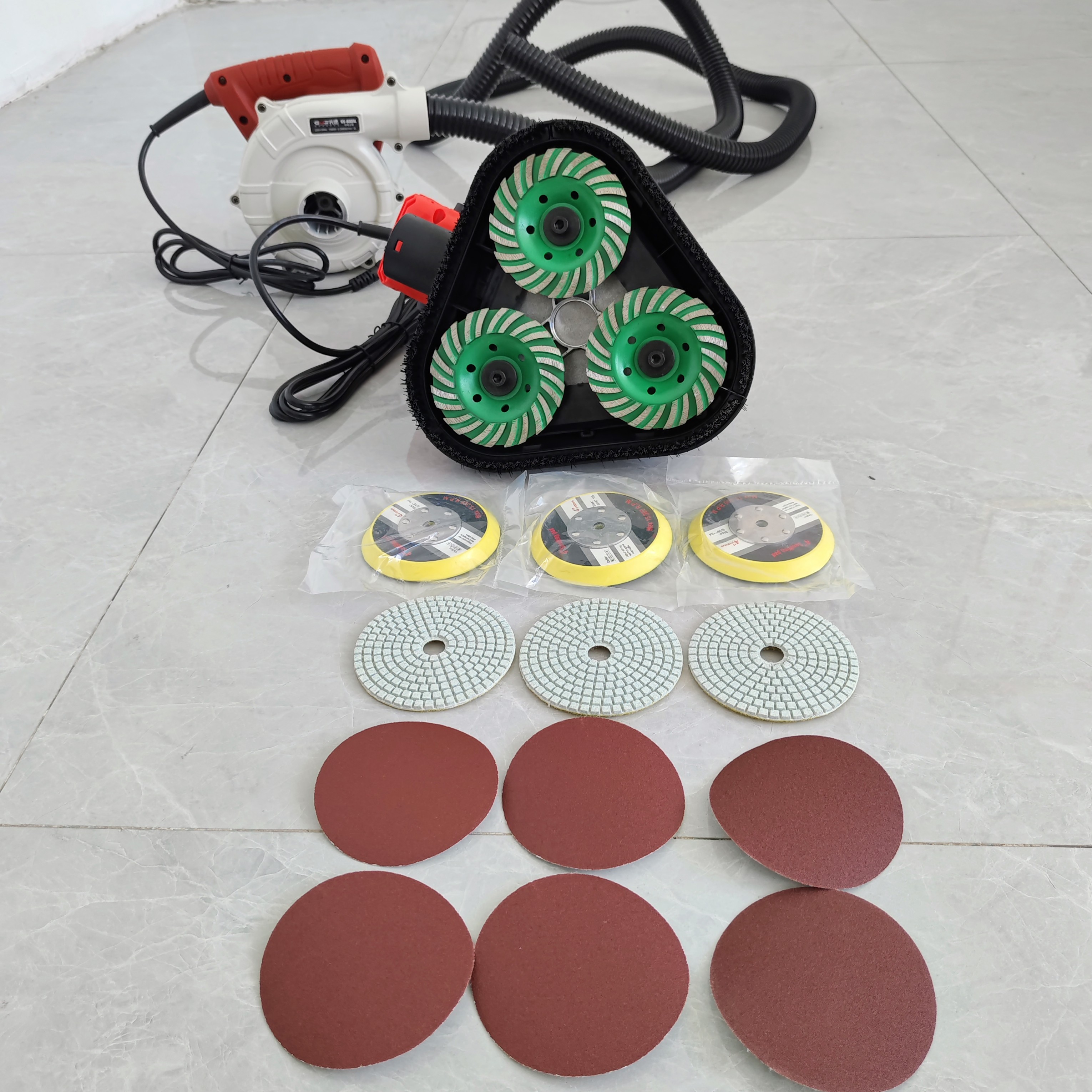 High Efficiency Industrial Grade Floor Grinder 2450W Electric Powered Floor Polisher Grinding Machine