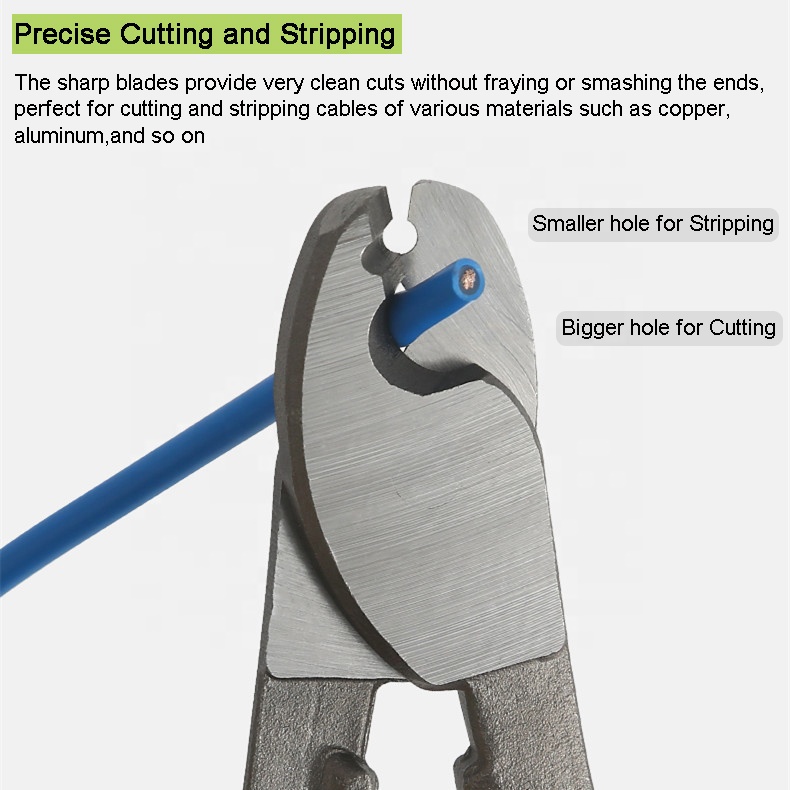 YTH 6" 8" 10" Hand Tool Customized logo Wire Stripper Cable Cutting Pliers Electric Cable Cutter