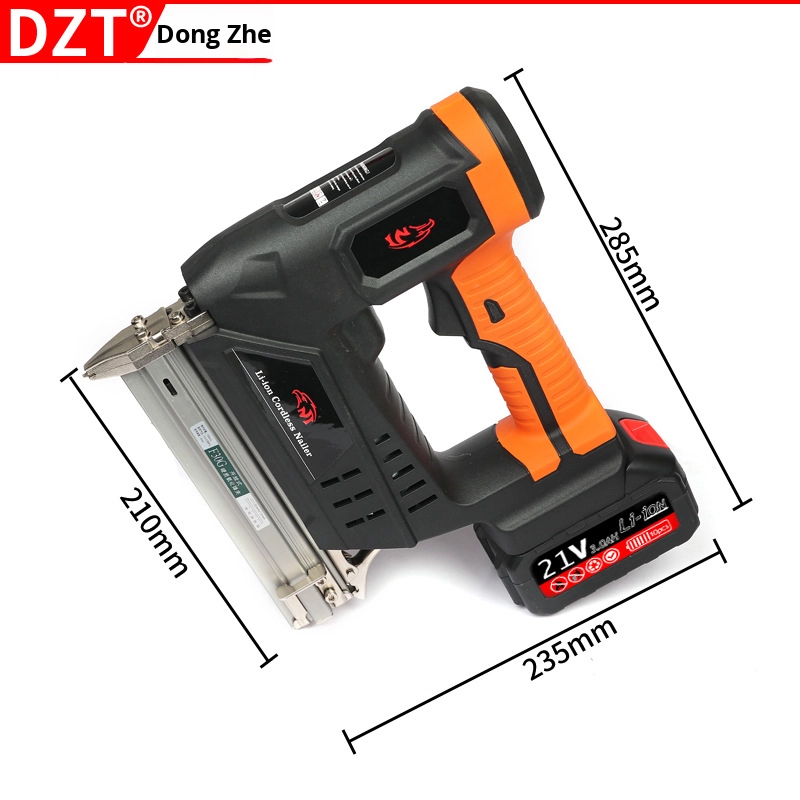 Lithium Battery Electric Industrial Grade Brush Motor Nail Gun F30 2.0Ah Low Noise Automatic Water Woodworking Nail Gun