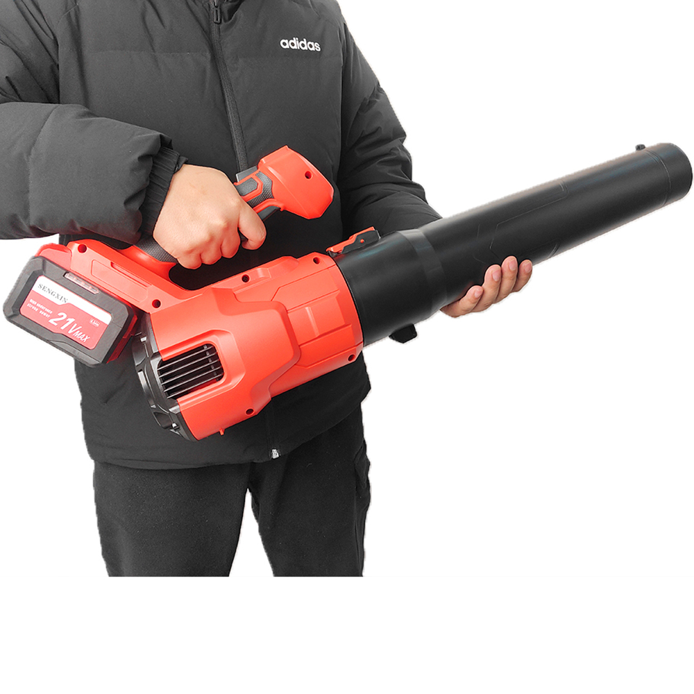Cordless Electric Leaf Blower 21V 6.0Ah Lithium Battery-Powered High-Speed Brushless Air Blower For Garden&amp;Company With Charger