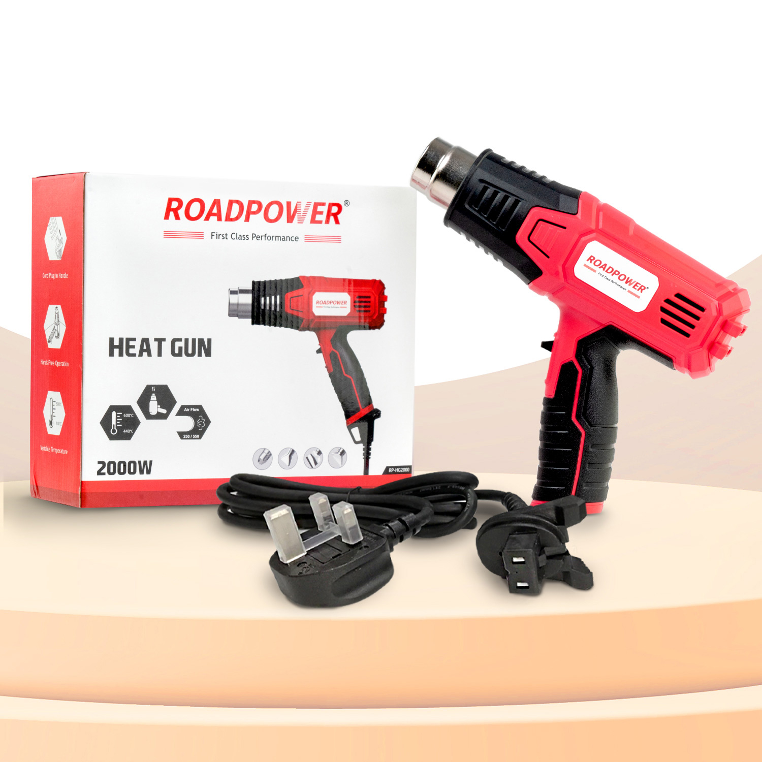 Roadpower Electric Heat Gun with Adjustable Temp and Compact Design for Car Repair Thawing