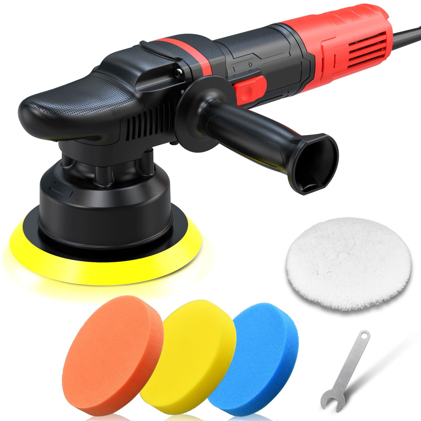 Electric Industrial 6 Inch Dual Action Car Tire Computer Controlled Buffing Machine