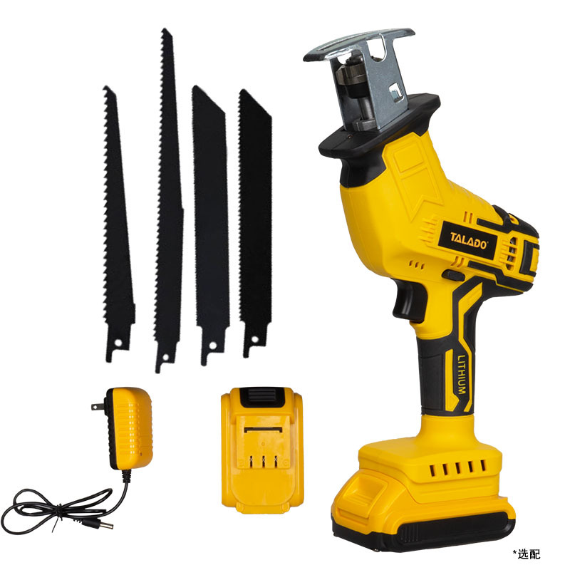 Cross-Border Foreign Trade Rechargeable Lithium Battery Mini Chainsaw Saber Saw Reciprocating Saw Wood Saw 21V 19mm Blade DIY