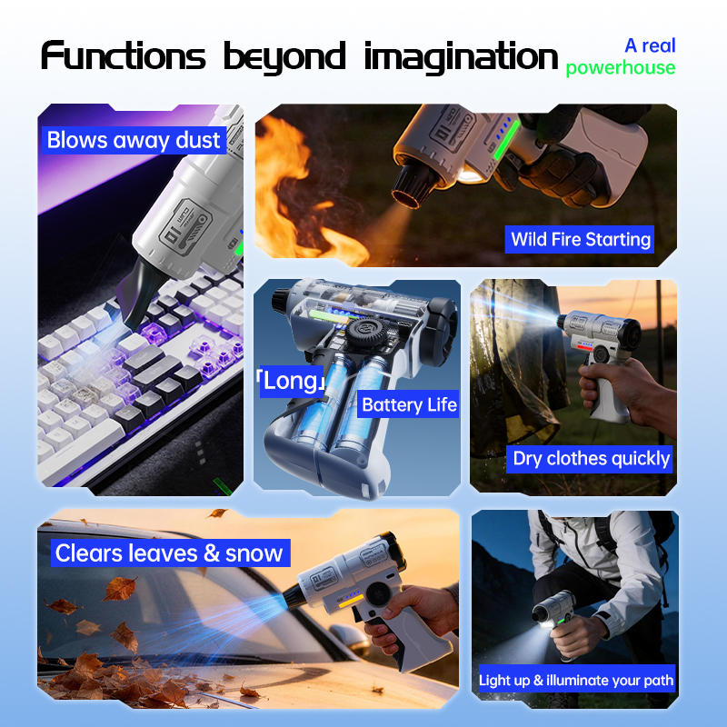 2026 New Mini Jet Fan Handheld Turbo Violent Fan 130000 RPM Powerful Air Blower Brushless Compressed Turbo Portable Customizable