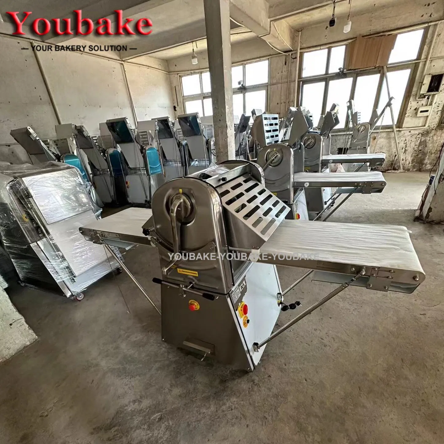 The Manufacturer Sells Vertical Dough Sheeters for Butter Puff Pastry in Bakeries.