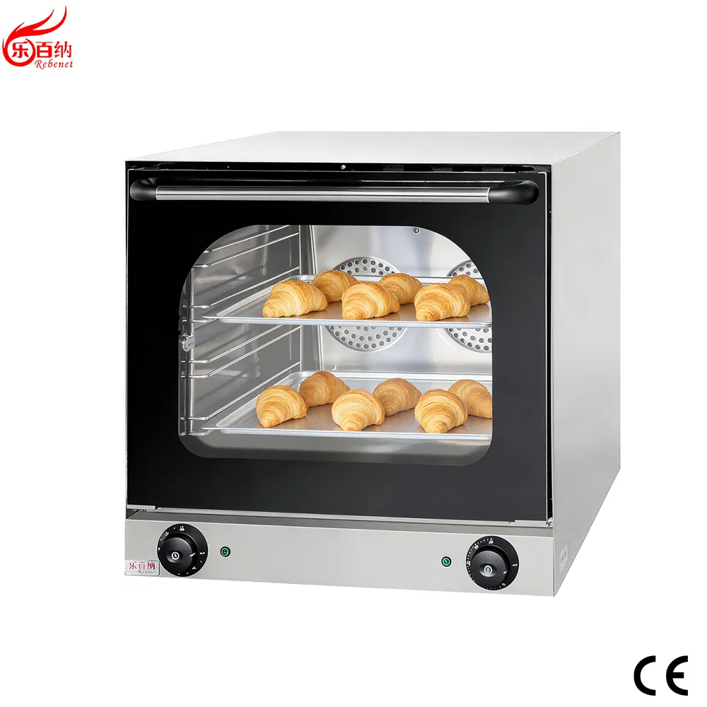 CE Certified Bakery Equipment 62L Capacity Commercial Countertop Electric Convection Toaster Baking Oven with 4 Pan with Steaming Function At39 H90 (YSD-1AE)