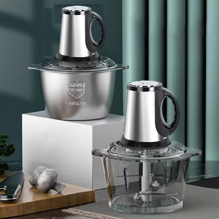 Meat Grinder, Household Automatic Multi-Function Food Processor, Small Electric Blender