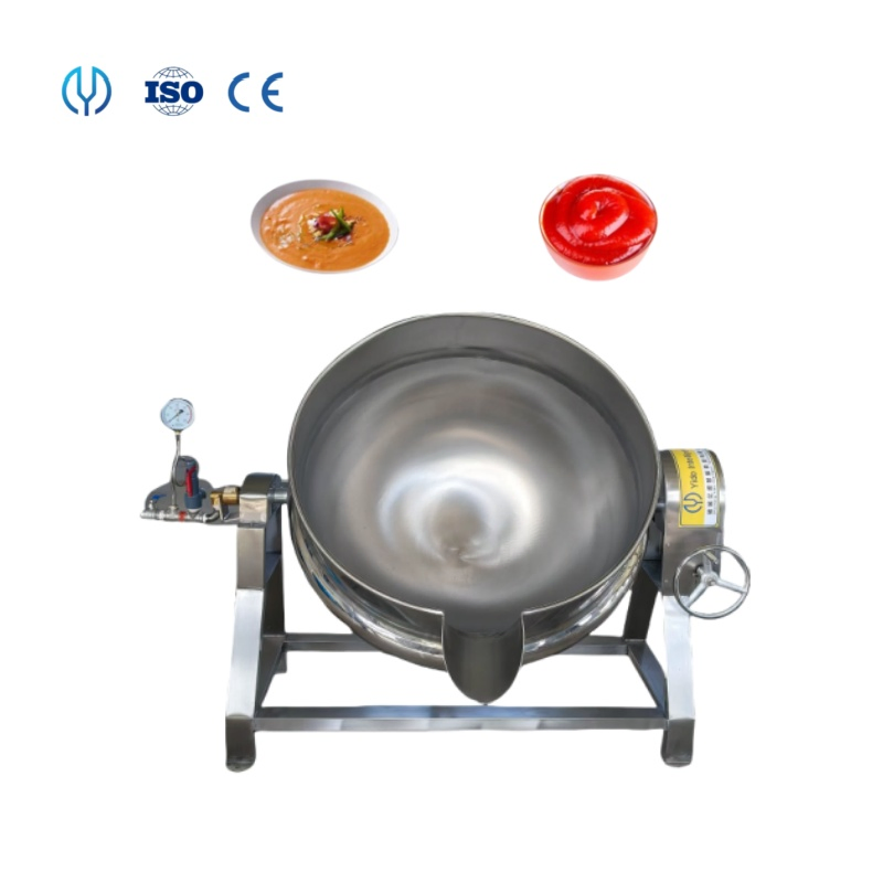 Gas Steam Electric Sauce Jam Cooker Mixer Stirring Jacketed Cooking Tilting Kettle