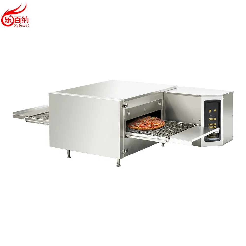 18 Inch Commercial Bakery Equipment Large Gas Conveyor Pizza Baking Oven with Digital Control Panel for Restaurant Hotel (GPX-18)