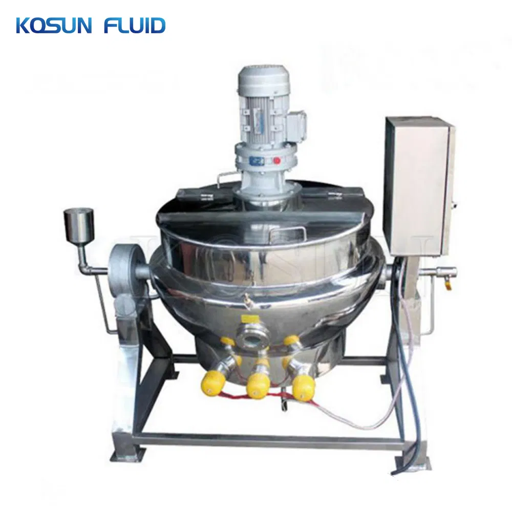 Full Stainless Steel Jacketed Industrial Cooking Kettle, Industrial Steam Pressure Kettle, Food Jacketed Cooker