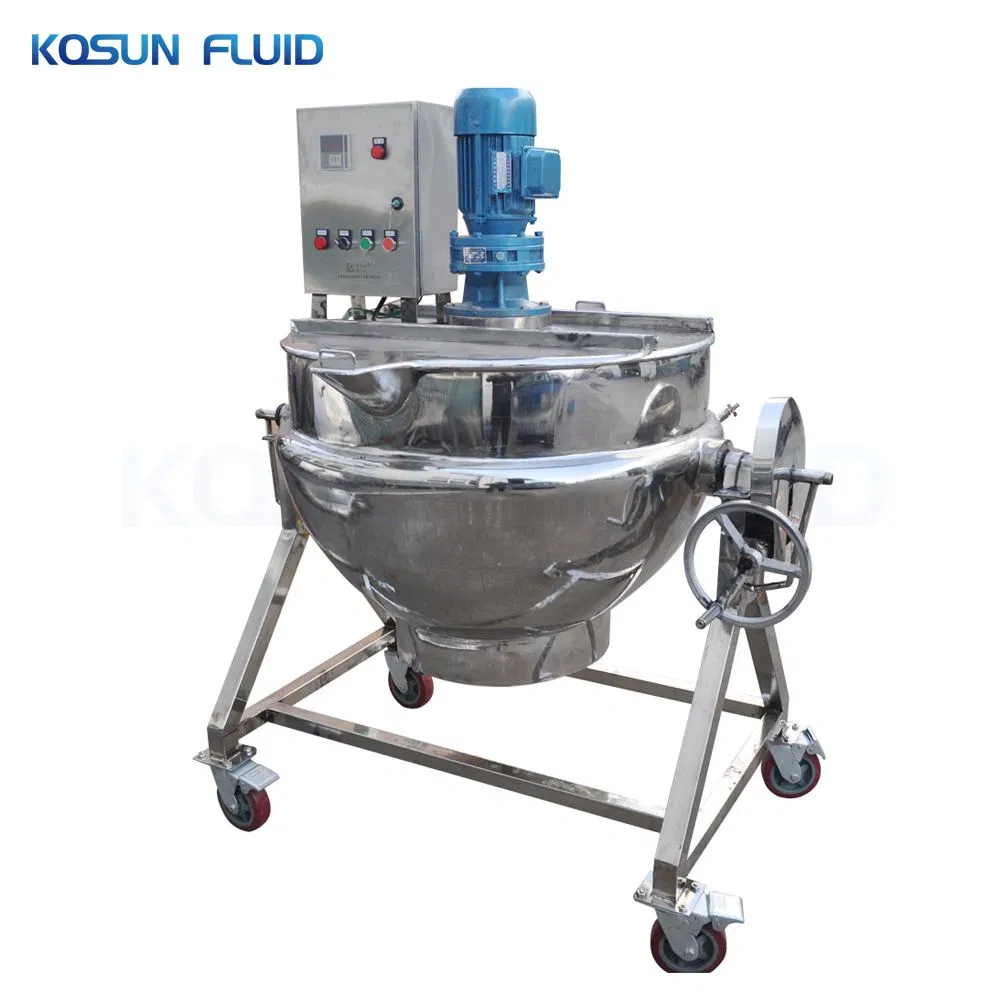 Full Stainless Steel Jacketed Industrial Cooking Kettle, Industrial Steam Pressure Kettle, Food Jacketed Cooker