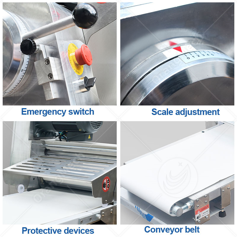 Automatic Electric Machine Pizza Donut Baklava Croissant Pastry Fondant Dough Sheeter