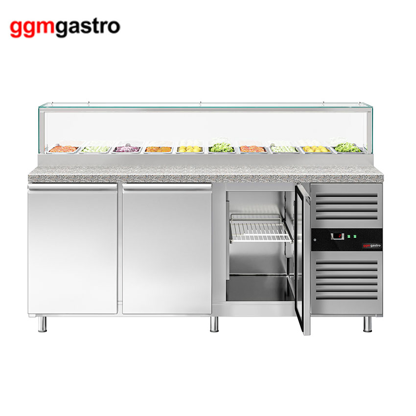 Professional Stainless Steel Pizza Refrigerated Prep Work Table