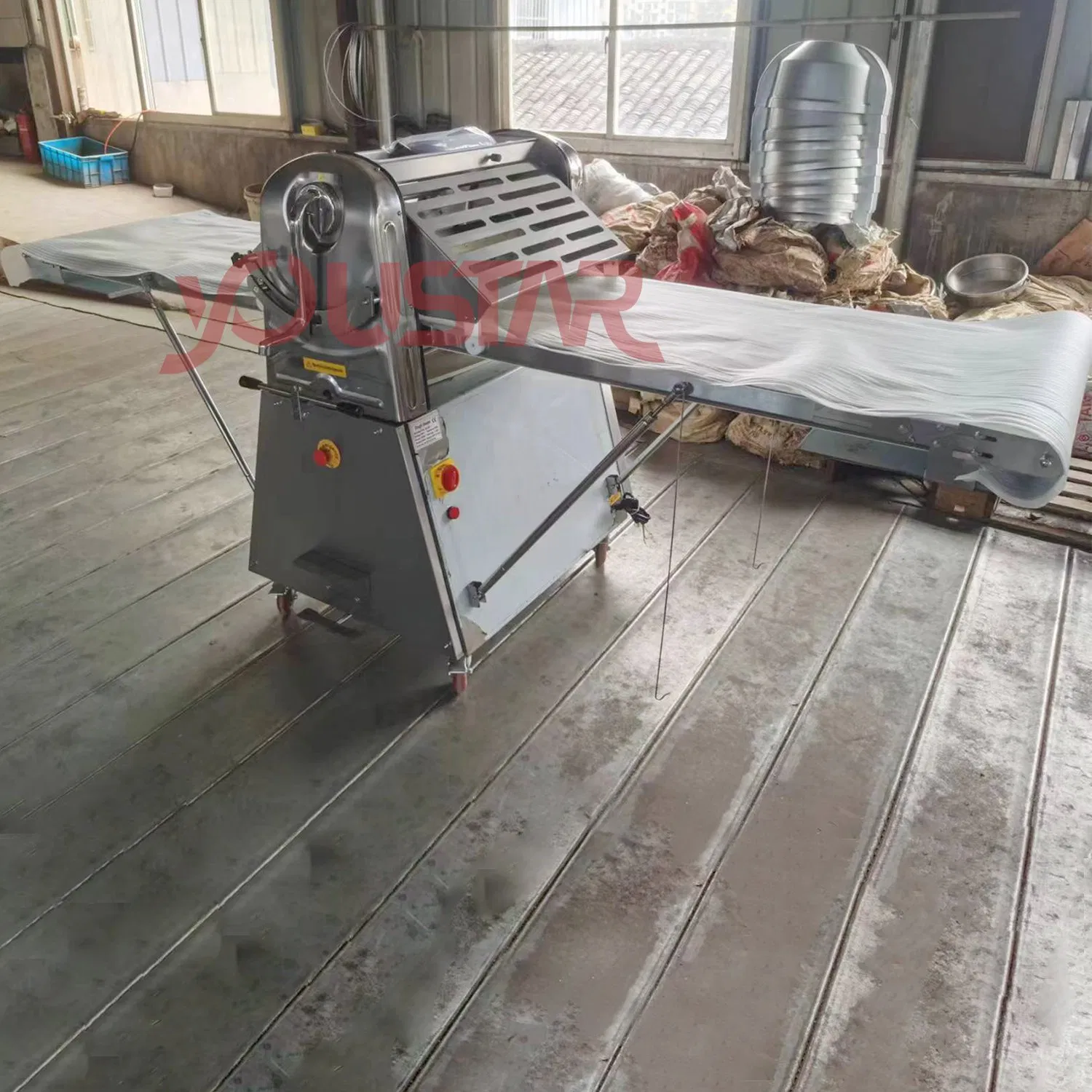 The Manufacturer Sells Vertical Dough Sheeters for Butter Puff Pastry in Bakeries.