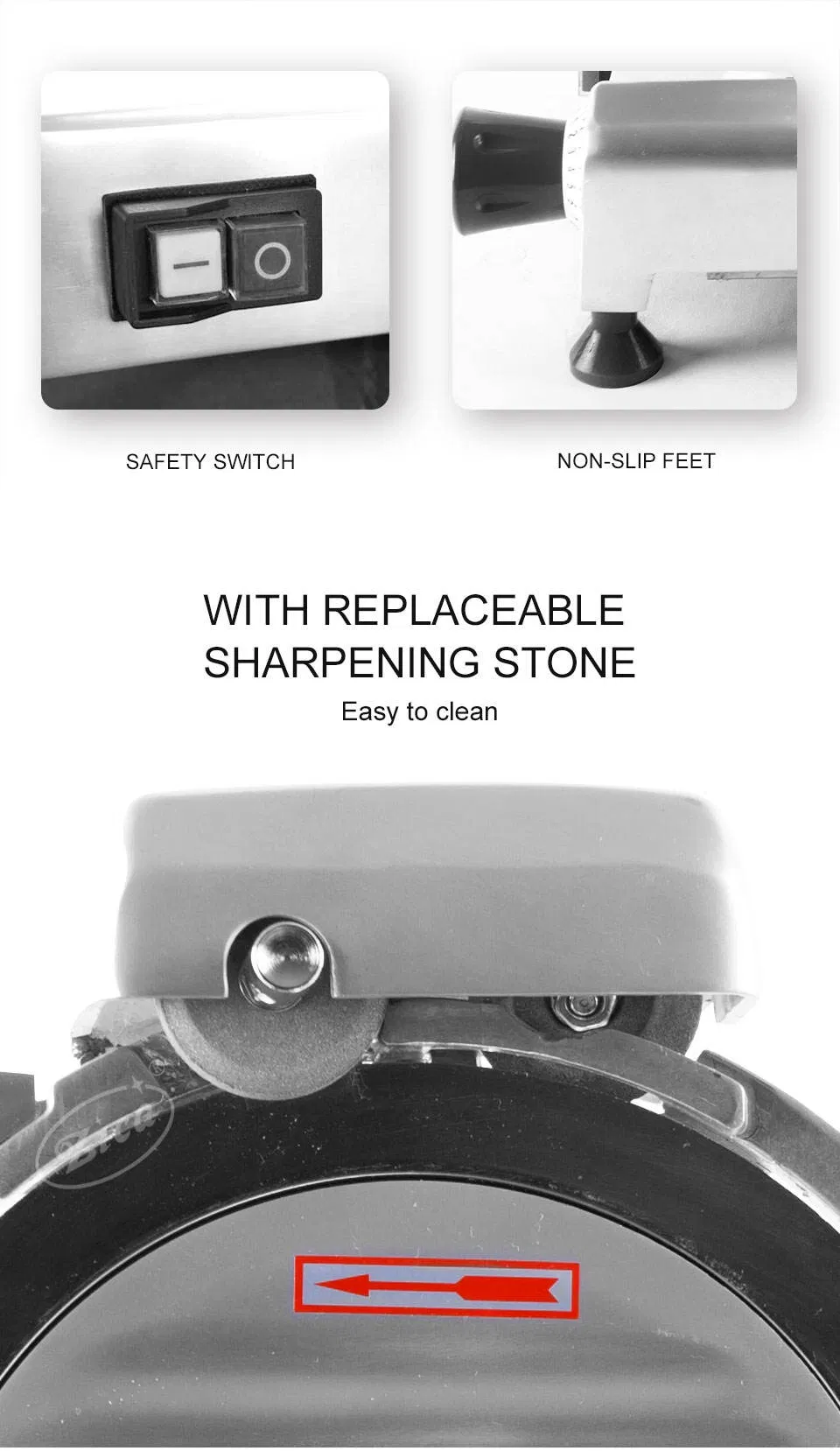 Hbs Series 12 Inch 300mm CE Commercial Semi-Automatic Aluminum-Magnesium Alloy Frozen Meat Slicer