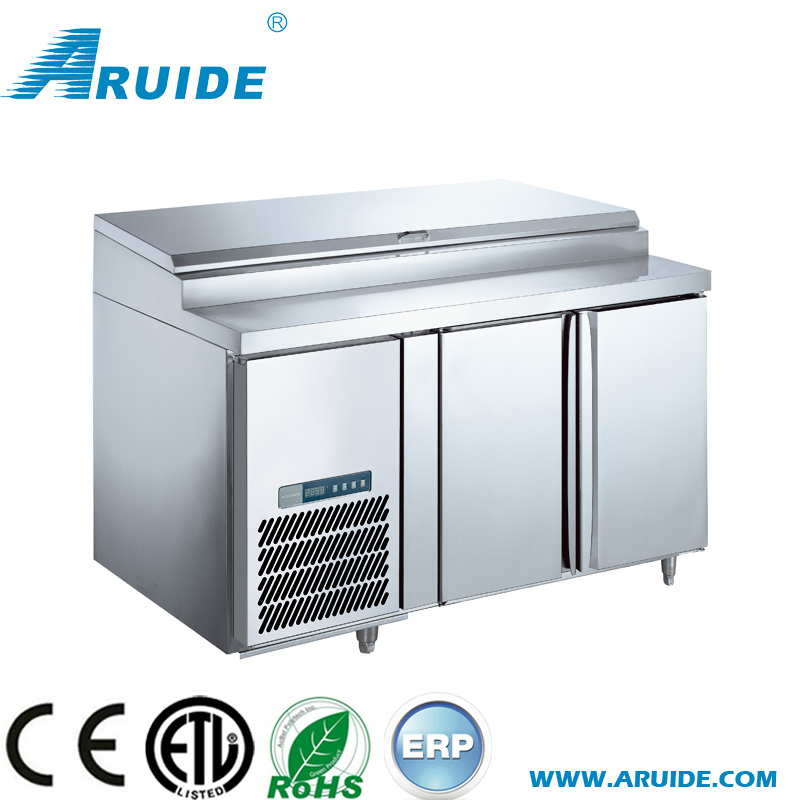 Pizza Counter Bench Chiller Refrigerated Pizza Prep Table