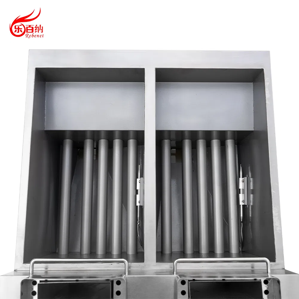 8L+8L Professional Commercial Countertop Gas Fryer Double Tank Deep Chicken Machine 2 Baskets 6 Kw 20478 BTU Stainless Steel Chips Equipment for Restaurant