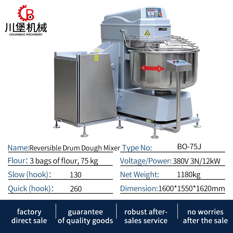 Hot Sale 75kg Flour Large Capacity Industrial Dough Mixer