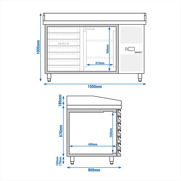Refrigerated Work Prep Table 2