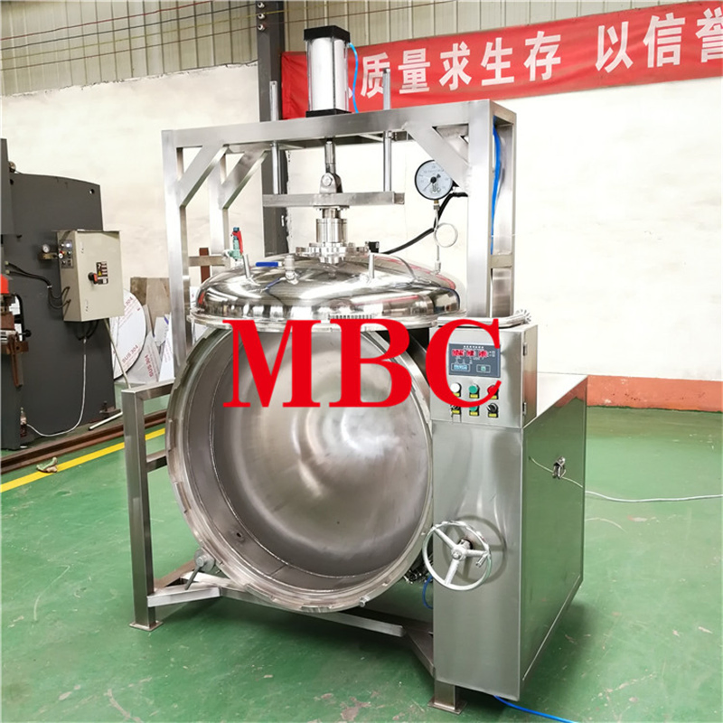 Steam /electricity/ gas heating Food steam jacketed kettle and cooker with agitator