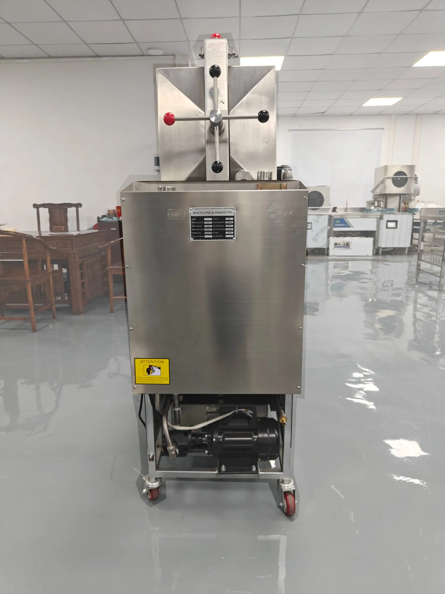 Commercial Freestanding Kfc Chickens Gas Deep High Pressure Fryer with Wheels