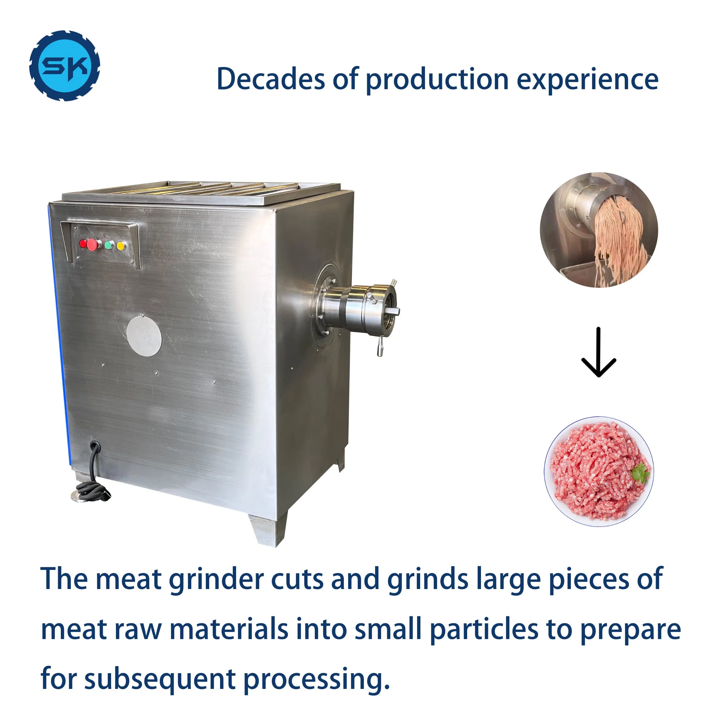 Industrial Stainless Steel Fish/Seafood/Mutton/Beef/Pork/Ham/ Meat /Food/Sausage/Vegetable Processing Mincer/Chopper/Grinder Equipment with CE/SGS