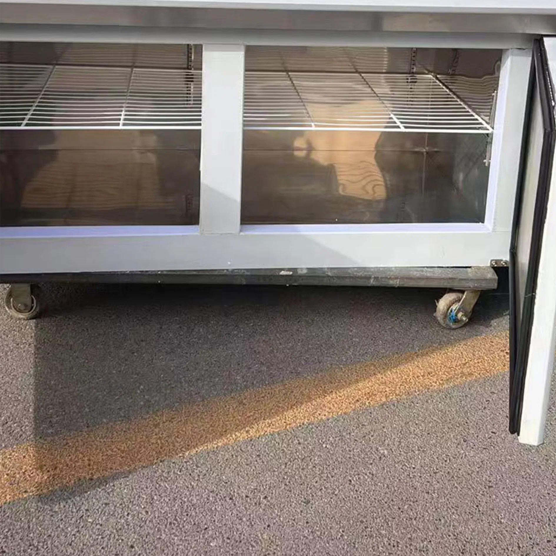 Commercial Work Table Refrigerators Refrigerated Sandwich Salad Prep Table with 15 Pans