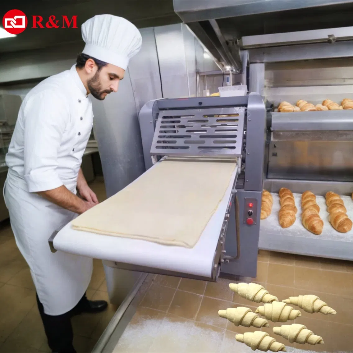 Wholesale Price Electric Industrial Small Commercial Kitchen Automatic Bread Flat Laminadora De Masa Puff Pastry Bakery Dough Sheeter Machine for Sale Croissant