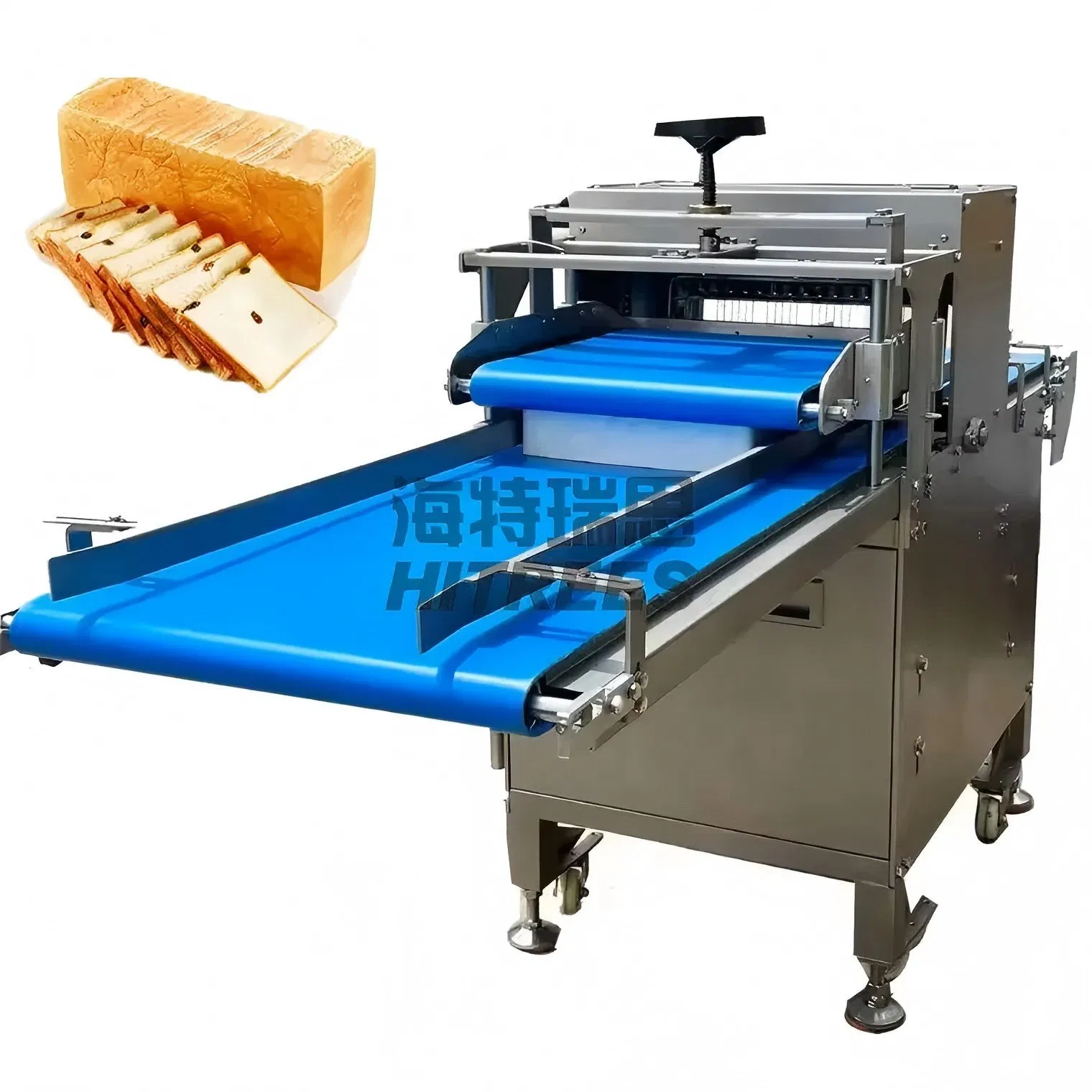 Toast Bread Slicing Cutter Machine Toast Loaf Slicer with Conveyor