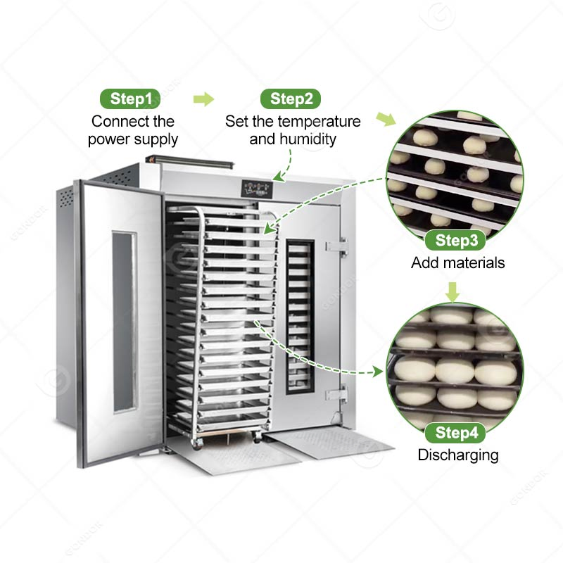Commercial Stainless Steel Electric Heater 6 36 Tray Single Door Box Bakery Proving Pizza Dough Bread Proofing Cabinet Machine