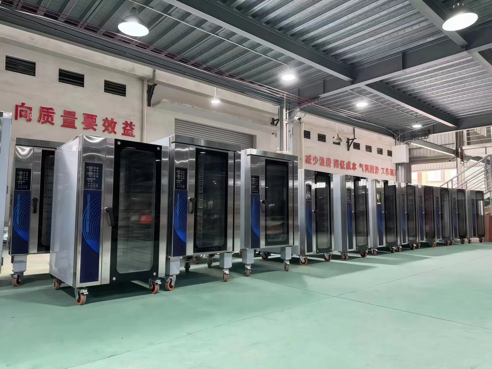 Free Standing 12 Trays Bakery Equipment Industrial Commercial Kitchen Pizza Hot Air Convection Oven Gas Bread Baking Oven with Steam System