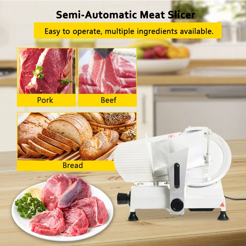 Commercial Food Slicer Meat Slicer Stainless Steel Semi Automatic Food Processing Machine