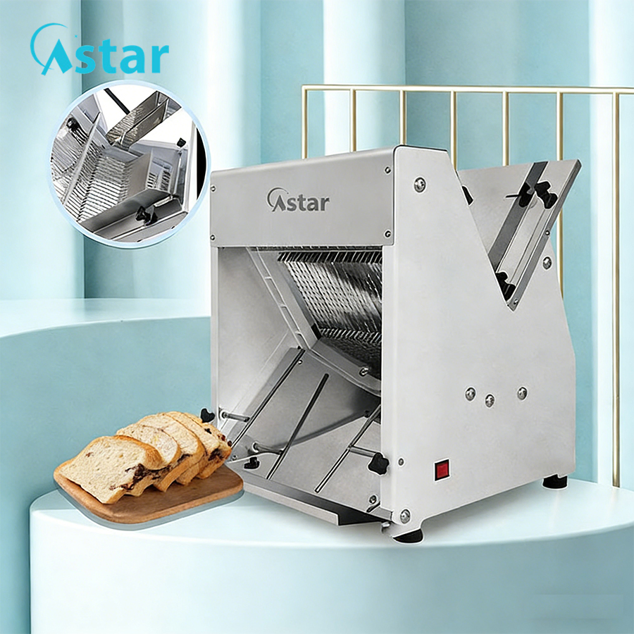 High Quality Bakery Equipment Kitchen Equipment Imported Blade Commercial Electric Toast Cutter Bread Slicer