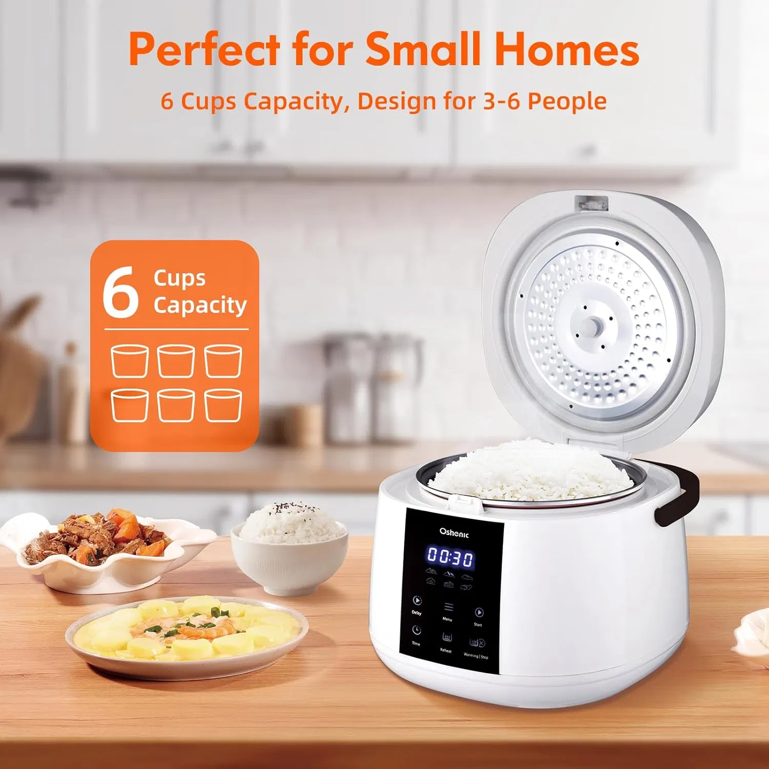 Digital Rice Cooker Multi Functional to Cook Rice, Congee, Steam, Cake, Stew.