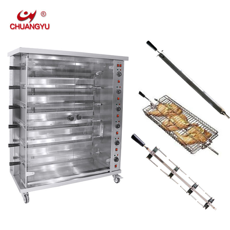 Chuangyu Nice Price Vertical 3/6/9 Rods Commercial Roasted Chicken Rotisseries Machine Chicken Rotisserie Oven