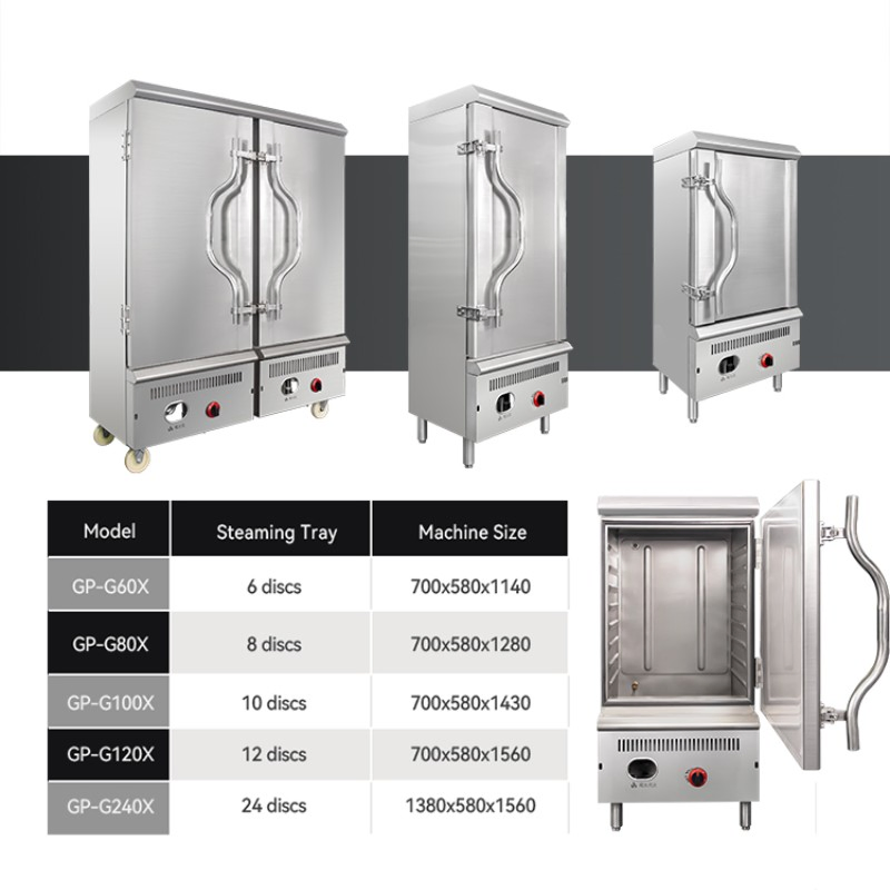 Hongling 24 Trays Automatic Commercial Gas Steam Cabinet Food Steamer Rice Cooker