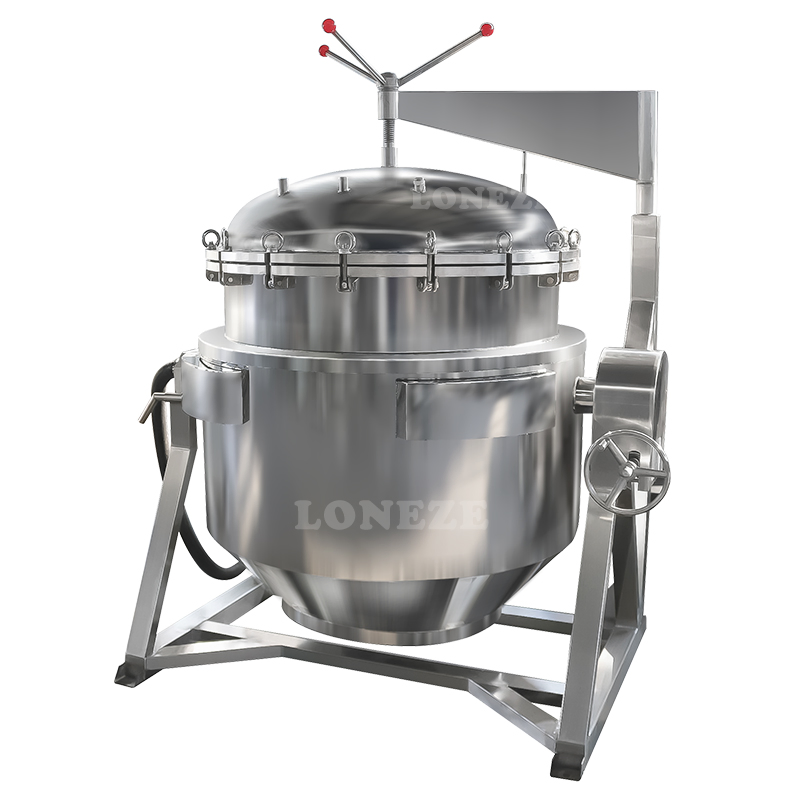 Large Industrial Steam Stainless Steel Pressure Cooker 200-600 Liters