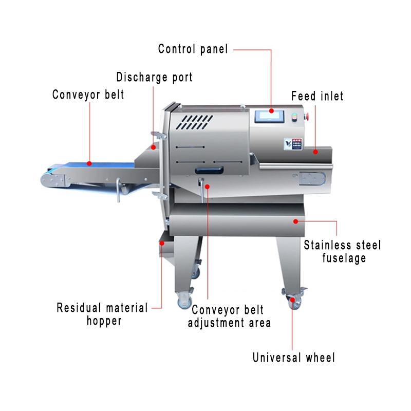 CE Certified Commercial Automatic Cooked Meat Slicer for Sausage, Ham, Bacon, Roast Meat Processing