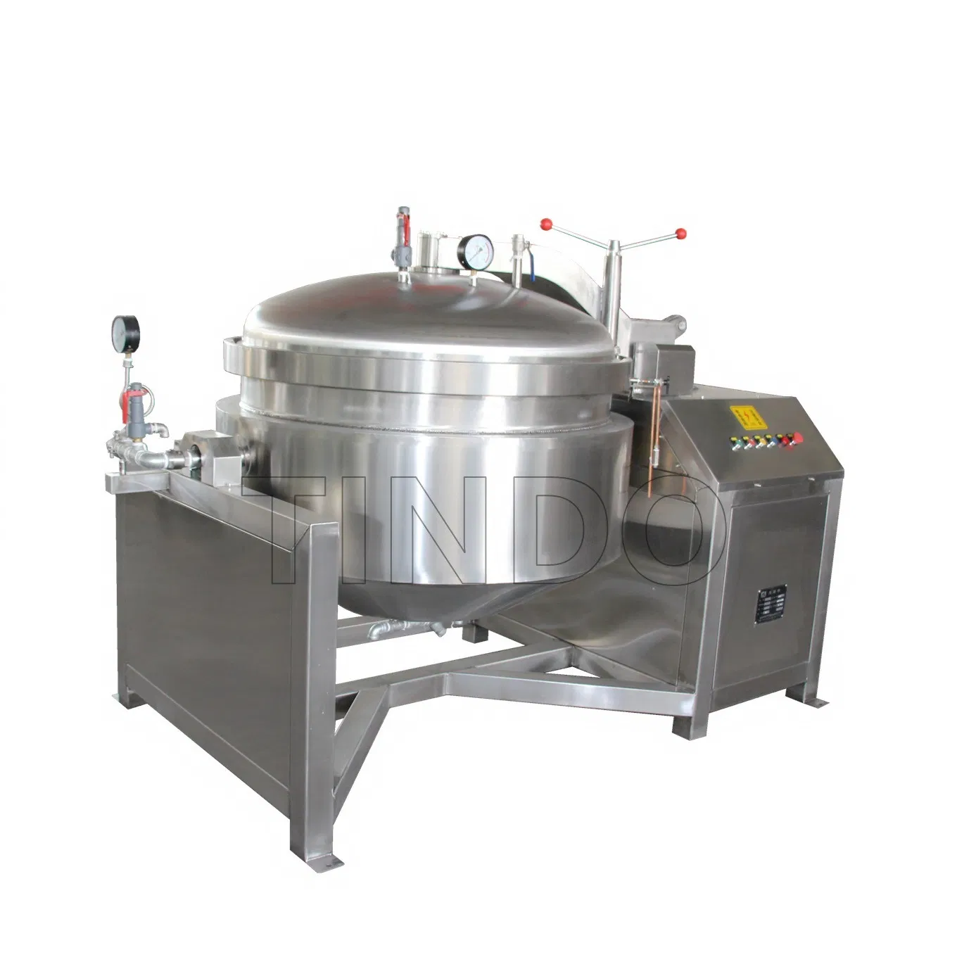 Commercial Large Cooking Kettle Industrial Electric Gas Steam Pressure Cooker Big Capacity