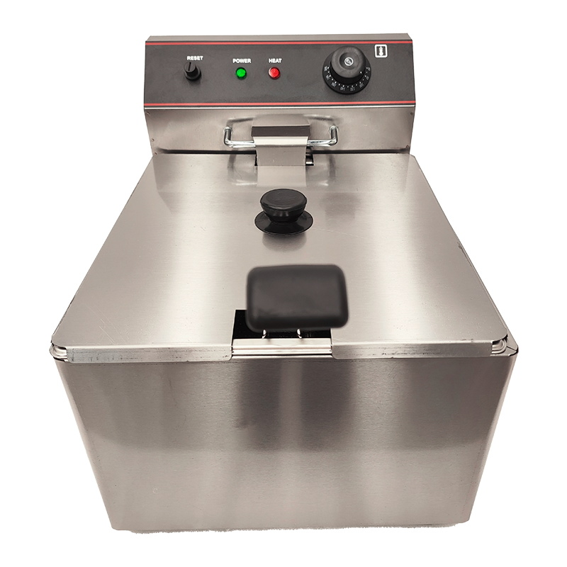 Commercial Single Cylinder Electric Deep Fryer Stainless Steel Oil Fryer, Large Capacity for Chicken &amp; Fries