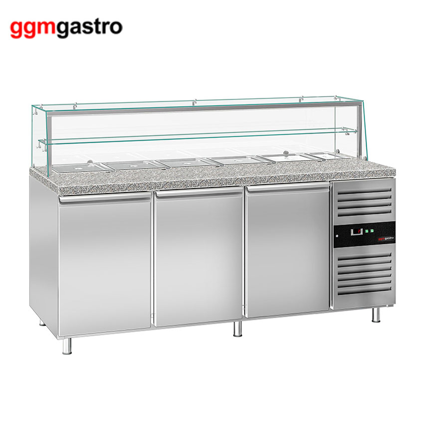 Salad Bar Counte Design Refrigerated Pizza Prep Table Sts2000nod#Gssts2000o