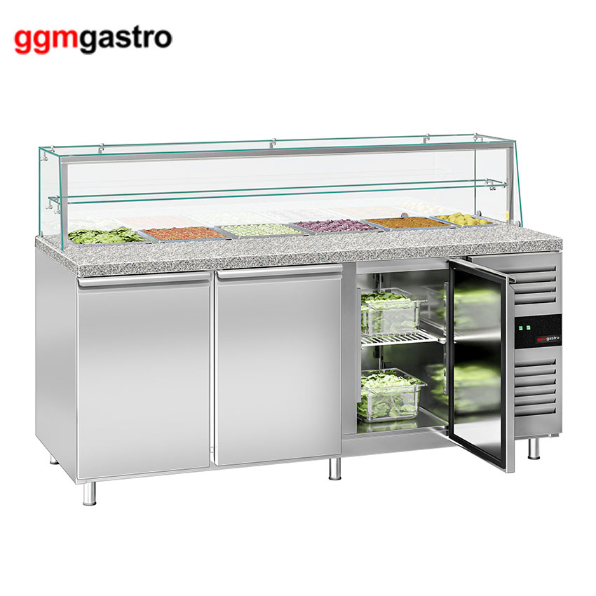 Salad Bar Counte Design Refrigerated Pizza Prep Table Sts2000nod#Gssts2000o