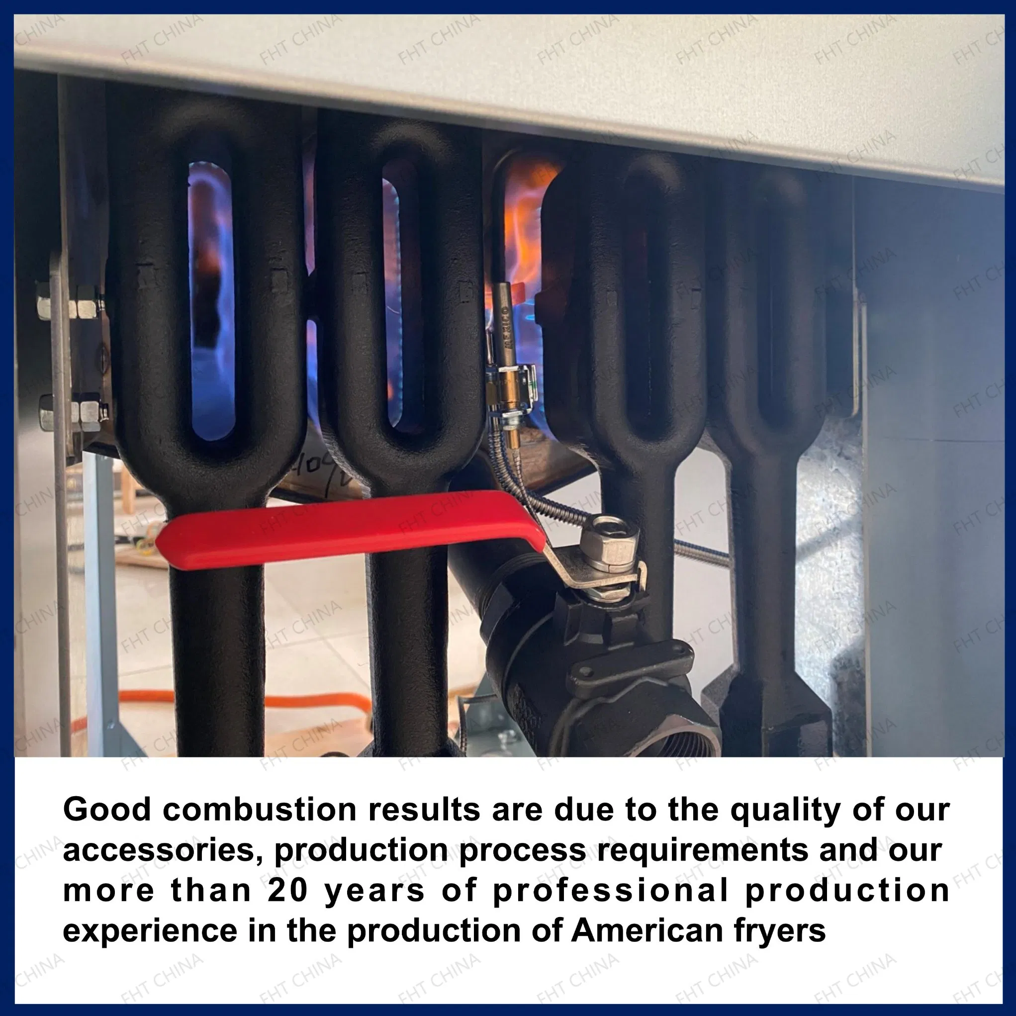 Suoldax Manufacturer ETL Approved American Type Commercial 25L 4 Burners Gas Deep Potato Chips Fryer (HFRF-120B)