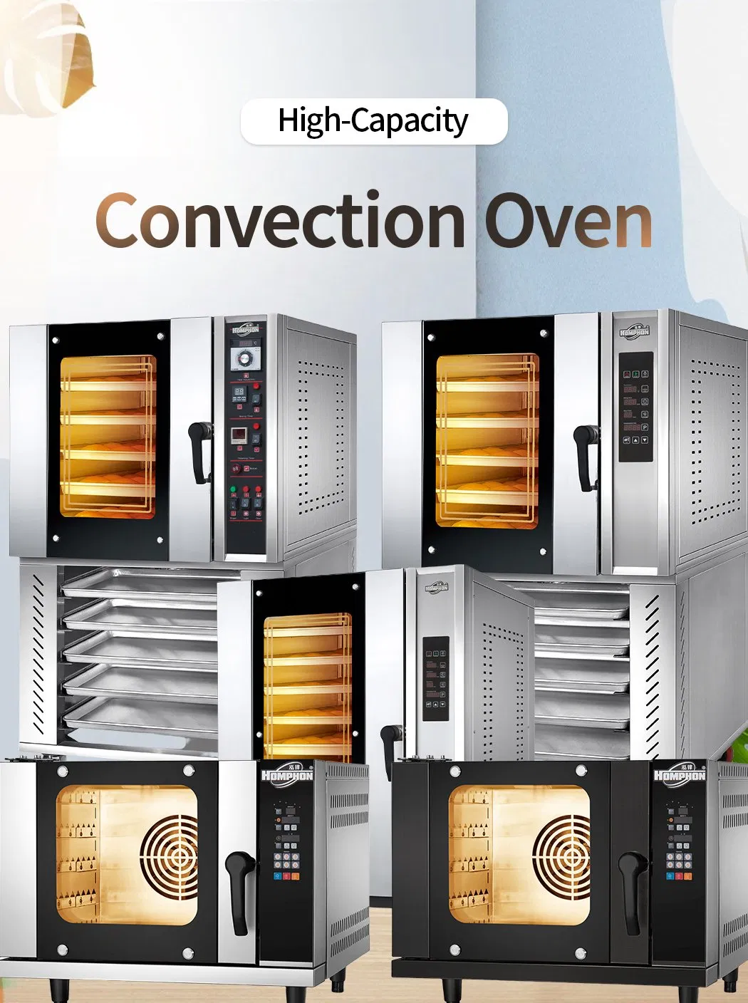 Bakery Equipment High Quality 10 Trays Gas Commercial Convection Oven