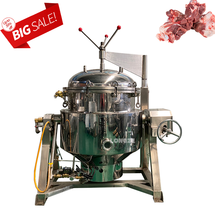 Large Industrial Steam Stainless Steel Pressure Cooker 200-600 Liters