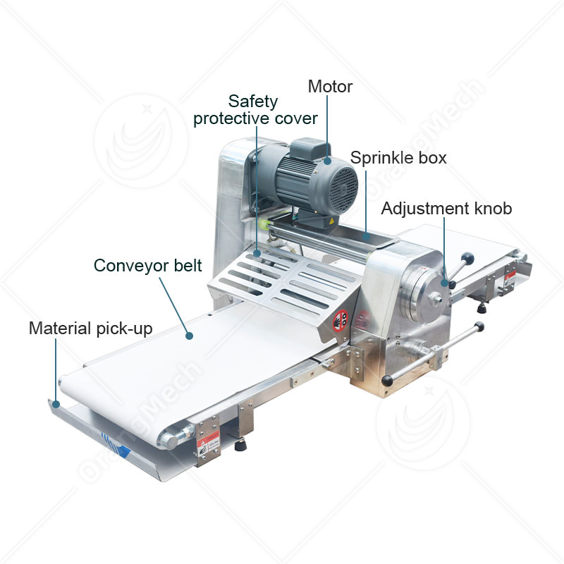 Commercial Benchtop Counter Table Bake Pastry Pizza Croissant Dough Roller Sheeter Machine