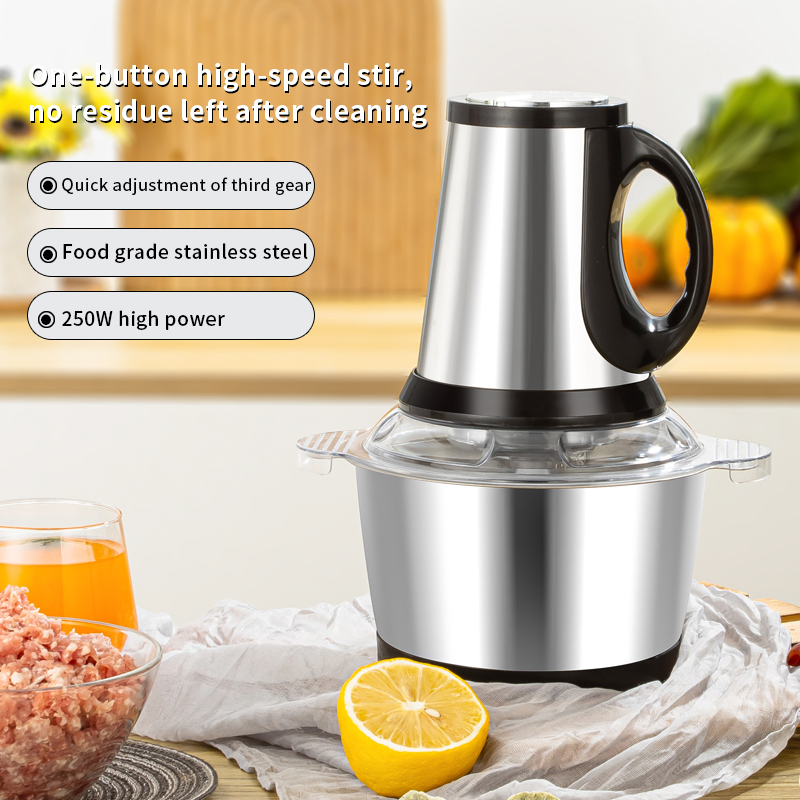 Meat Grinder, Household Automatic Multi-Function Food Processor, Small Electric Blender