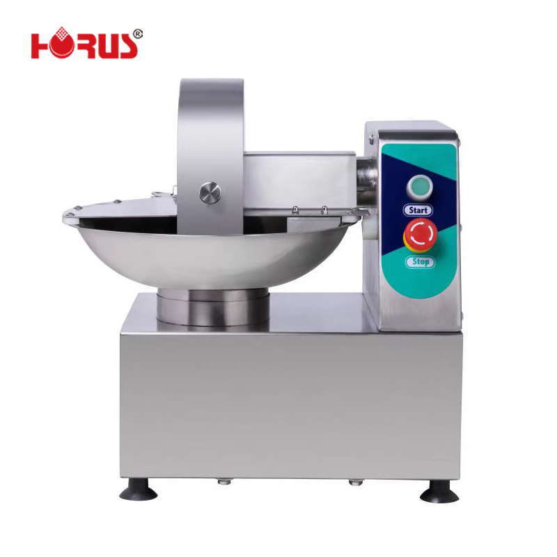 Horus Restaurant Table Top Meat Vegetable Fruit Onion Bowl Chopoer Machine Butcher Horizontal Meat Bowl Cutter for Sale