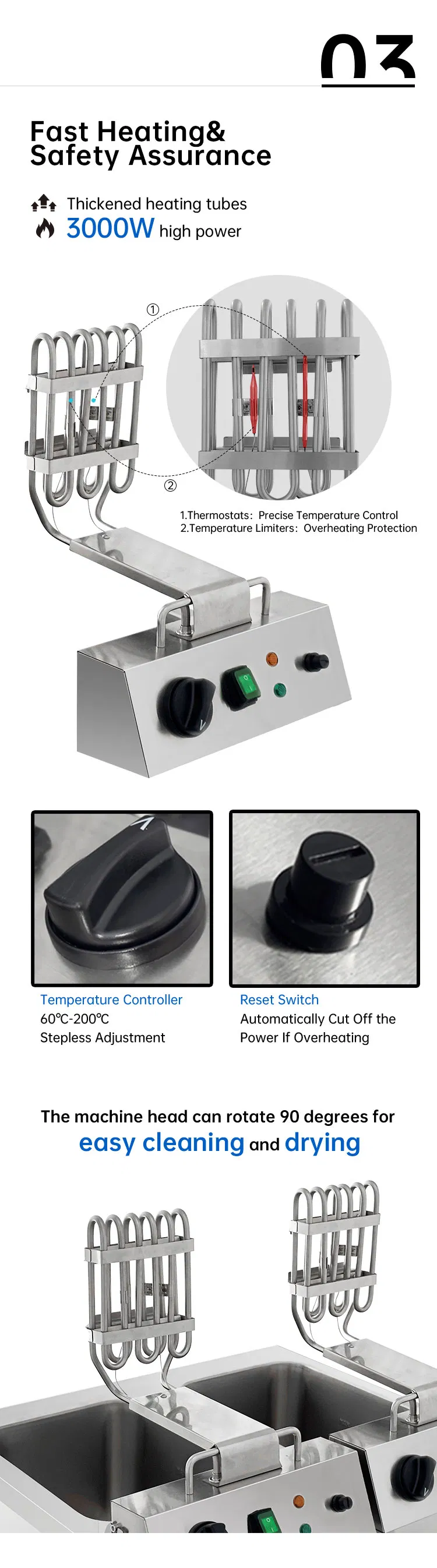 Heating and Safety Features